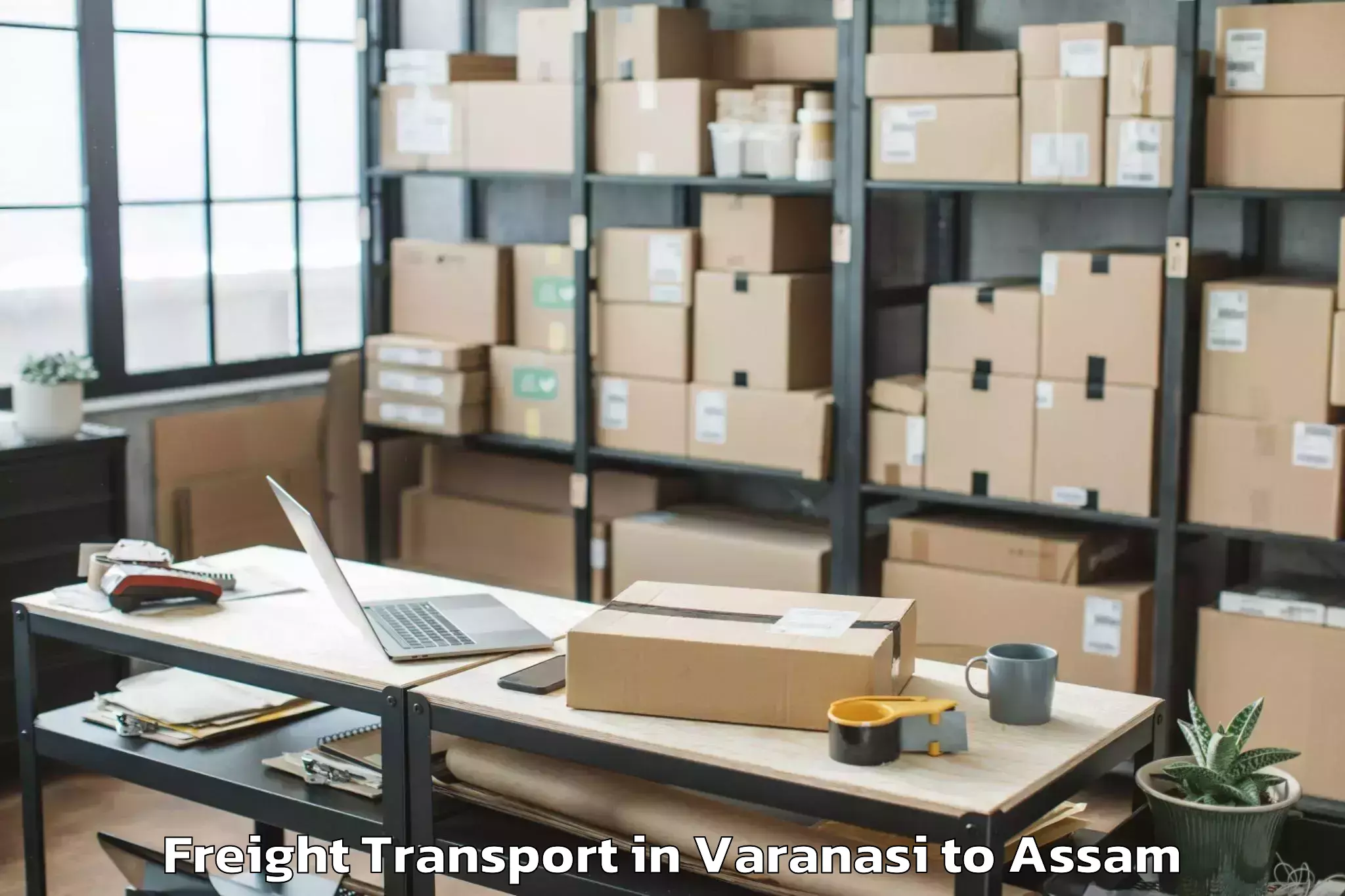 Book Your Varanasi to Kharupatia Freight Transport Today